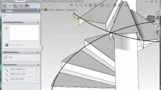 How to Model Spiral Stairs in SolidWorks [upl. by Becky673]