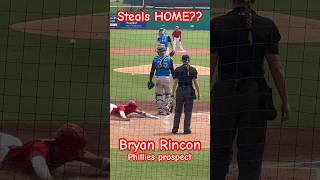 Phillies prospect Bryan Rincon does his best EDC You don’t see this often He steals home easily [upl. by Housen]