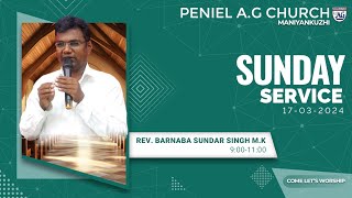 Sunday Service  ஞாயிறு ஆராதனை  17032024  Rev Barnaba Sundar Singh MK [upl. by Siddra280]