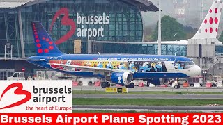 BRUSSELS ZAVENTEM AIRPORT  Plane Spotting 2023 [upl. by Emera]