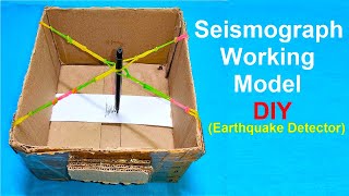 how to make Seismograph Working Model Making  inspire award winning project  DIY pandit [upl. by Zoeller]