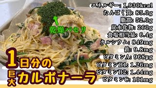 【15㎏】カルボナーラだけで1日分の栄養素が摂れるらしい！と思ったら乾燥パセリえぐい凪浬オルカ【栄養価計算実況】 [upl. by Ahlgren]