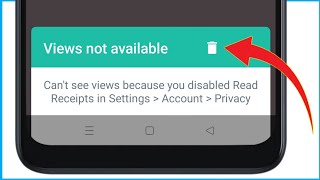 Whatsapp Status quot Views Not Available quot  Whatsapp Status Views Not Showing Problem [upl. by Vary]