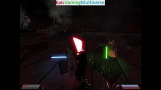 Kylo Ren VS Rey And Finn And Luke In A Star Wars Jedi Knight Jedi Academy Mod Lightsaber Duel [upl. by Brouwer654]