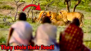 When 3 Massai Men Faced 15 Hungry Lions 😱 [upl. by Leta]