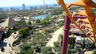 Titánide front seat onride HD POV Terra Mitica [upl. by Batory822]