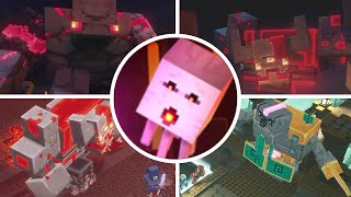 Minecraft Dungeons  All Bosses  Cutscenes All DLC Flames of Nether DLC Mini Boss Included [upl. by So892]