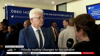 Western Cape Cabinet  Winde makes changes to his cabinet [upl. by Elinore535]