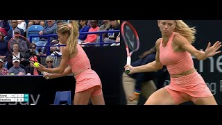 Part 2 Camila Giorgi Slow Mo Action In Her SemiFinal At Eastbourne UK [upl. by Ahsyek]