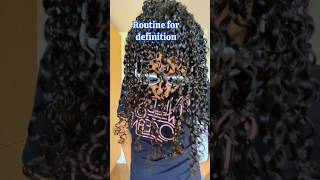 Curly Hair Routine Definition shorts [upl. by Esojnauj130]