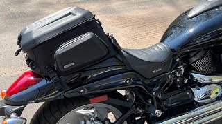 Rhinowalk Motorcycle Tail Bag on Suzuki Boulevard [upl. by Harle]