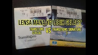 Transitions Signature 7 VS Transitions Classic Lensa Mana yg Lebih Gelap [upl. by Lenuahs]