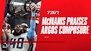 Stay the course McManis on all the hurdles the Argos overcame this season [upl. by Fraser]