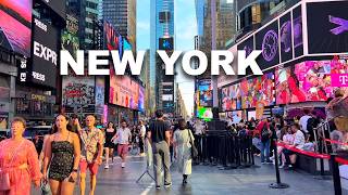 New York City Summer 2024 Walking Tour in Manhattan 4K NYC Walk  5th Avenue Times Square Tour 2024 [upl. by Sibylla879]