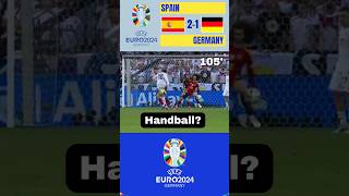 CUCURELLA HANDBALL CONTROVERSY SPAIN VS GERMANY UEFA EURO 2024 QUARTER FINAL euro2024 [upl. by Latterll]