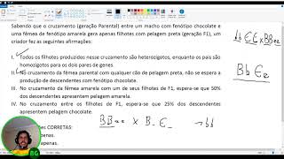 Questão de Genética  Epistasia PUC MG 2 [upl. by Tecil]