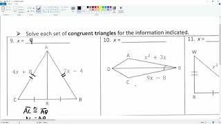 Solving part of Congruent Triangles Page 1 Question 9 to 11 [upl. by Xed]