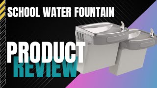 Elkay Cooler Push BarActivated water fountain review [upl. by Fosque]