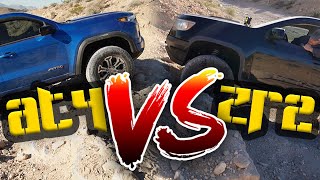 AT4 vs ZR2 OffRoad Comparison Tie Rod Canyon  Las Vegas [upl. by Hoffmann992]