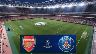 Arsenal vs PSG UEFA Champions League 2425 Full Match Highlights Skillful PES gameplay [upl. by Hazaki468]