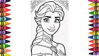 Elsa Frozen Princess drawing Disney princess elsa anna Elsa Anna movie in Hindi [upl. by Veradi331]