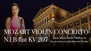 ANNA MARIA BADIA NIKIFOROVA  MOZART VIOLIN CONCERTO N1 B flat KV 207 [upl. by Linder]