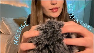 ASMR 30 minutes of fluffy mic head massage with hand movements amp affirmations🦋 [upl. by Dnalel]