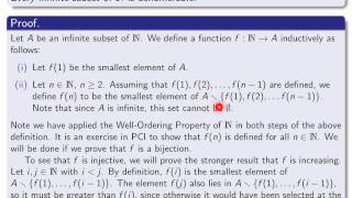 Section 5255 part 4 Infinite subsets of N are denumerable [upl. by Gildus]