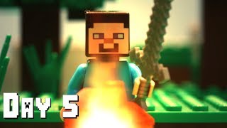 LEGO Minecraft Survival Day 5 Stop Motion Animation [upl. by Johnathan]