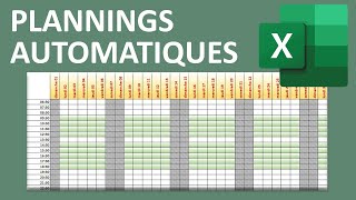 Créer des calendriers et plannings automatiques avec Excel [upl. by Borer311]