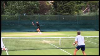 Ferrer Troicki Tsonga amp Cilic Practice Monday [upl. by Aisatal914]