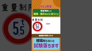 【学科試験出まくり】項目13「標識・標示に従うこと」 仮免 本免 効果測定 [upl. by Graybill]