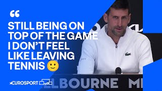 Novak Djokovic discusses his future amp potential RETIREMENT 👀  Australian Open 2024 🇦🇺 [upl. by Stewardson387]