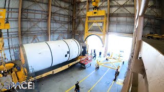 Artemis 2 boosters arrive at NASA processing facility in timelapse [upl. by Jovi]