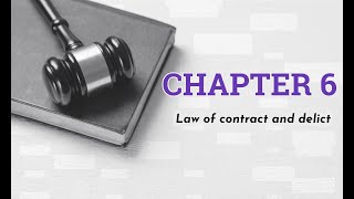 Chapter 6 law of contract and delict [upl. by Ntsyrk]