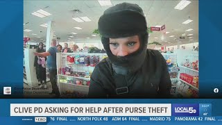 Clive PD asking public for help after purse theft [upl. by Assej]