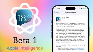 iOS 182 Beta 1 Is OUT ChatGPT Visual Intelligence and MORE [upl. by Ettari]