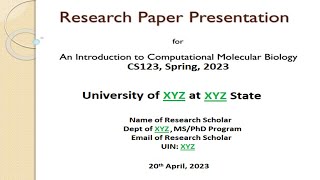 Paper Presentation [upl. by Madlen]