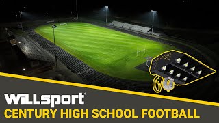 Century High School Football Field  WiLLsport® LED Lighting System  WiLLcloud® GFX Controls [upl. by Ellenod]