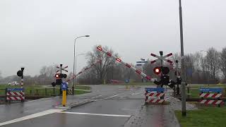 Spoorwegovergang Uithuizen Level Crossing Passage a Niveau Railroad Bahnübergang [upl. by Amir687]