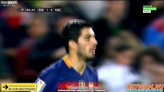 Luis Suárez Goal vs Valencia  FC Barcelona vs Valencia 70  030216  Copa Del Rey 1516 [upl. by Haggi]