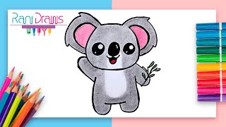 Cómo dibujar un KOALA KAWAII  Ideas de dibujos fáciles [upl. by Christin994]