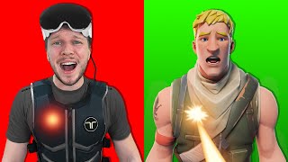 Je Ressens La Douleur si on Me TIRE Dessus sur Fortnite  Combinaison VR [upl. by Dody]