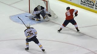 Aleksander Barkov dekes between his legs to score amazing goal [upl. by Chrisy]