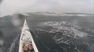 Fastest Surfski Run  wild and windy downwind [upl. by Tonjes867]