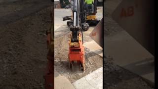 NPK C3D Plate Compactor  Compacting for Sidewalk Repair [upl. by Litsyrk]