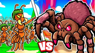 100000 ANT ARMY vs MASSIVE SPIDER in Pocket Ants [upl. by Stanleigh]