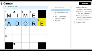 Solving Today’s NYT Mini CrosswordTips Tricks Walkthrough for Nov 21st 2024 [upl. by Annaiek]