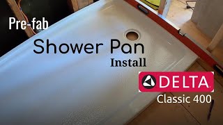 Delta Classic 400 Shower Pan Install [upl. by Schuyler51]