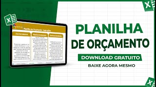 Planilha de Orçamento Download Gratuito [upl. by Adela]